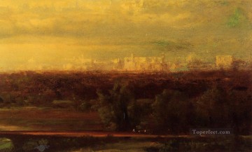 tonalism tonalist Painting - Visionary Landscape landscape Tonalist George Inness